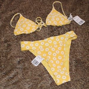 NWT High Waisted Sunflower Bikini